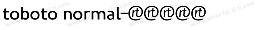 toboto normal字体转换